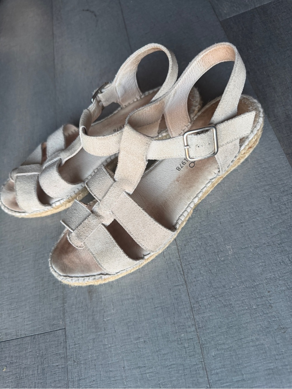 Made in Spain Women’s Beige Suede Espadrille Sandals - Classic Strappy Comfort